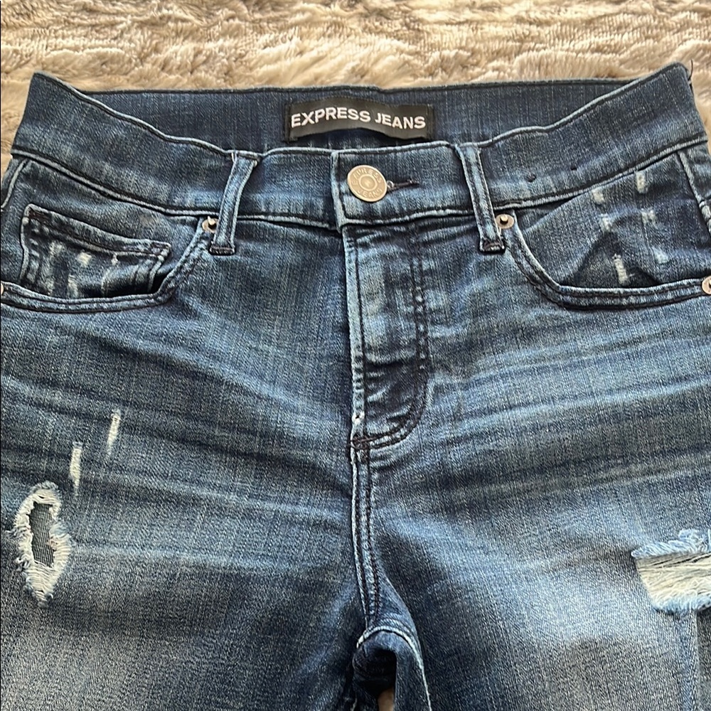 Express Women's Blue Jean leggings